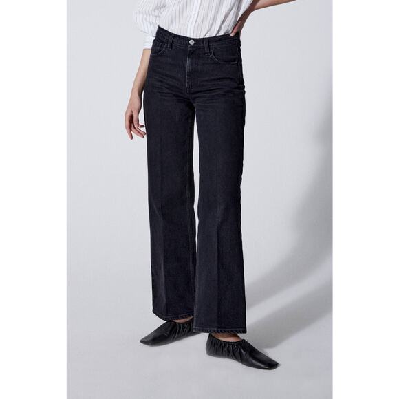 House Of Dagmar Alba High Waist Straight Denim - 36 Washed Black - Picture 4 of 5